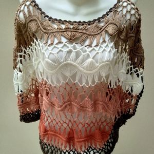 Open Crochet Multi Top Blouse